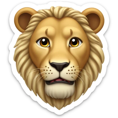 Emoji de León tirando un beso sticker