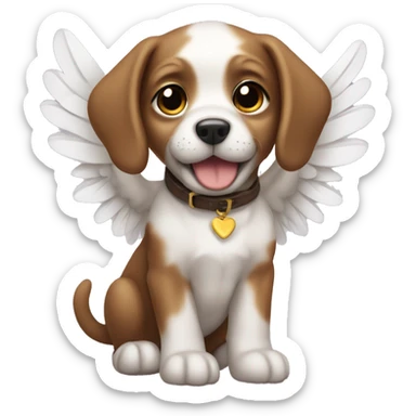 little puppy with wings sticker