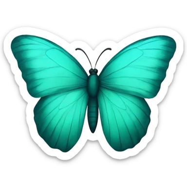 teal butterfly  sticker