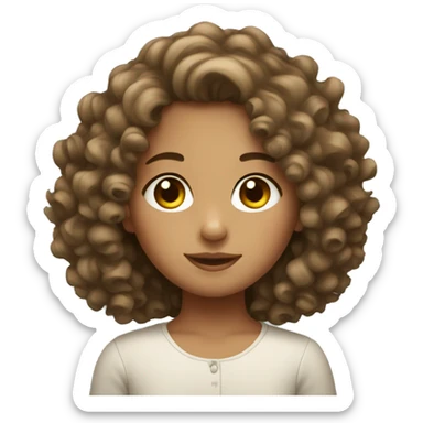 A polish girl with curly hair sticker