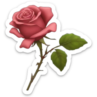 wilted rose sticker