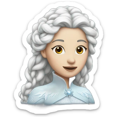 snow-queen-with-hair-in-the-air sticker