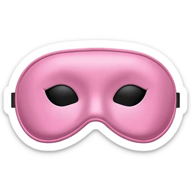 isolated girly silky sleep mask for better sleep sticker