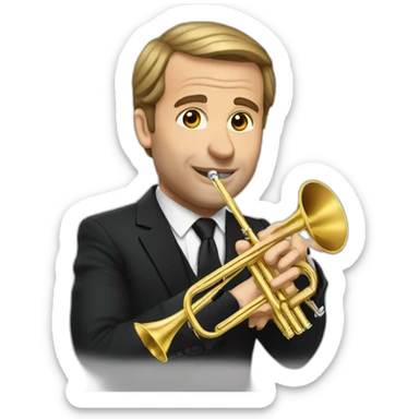 Trumpet macron sticker