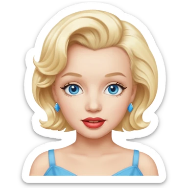 Marilyn Monroe  blue eyes  sticker