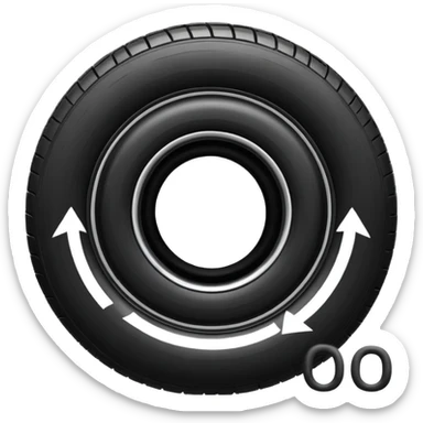 Logo from the word TireShop.ua, where the letter O should be replaced with a tire.  sticker