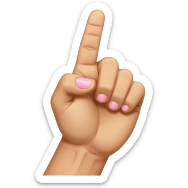 Closed fist with pinky finger sticking up sticker