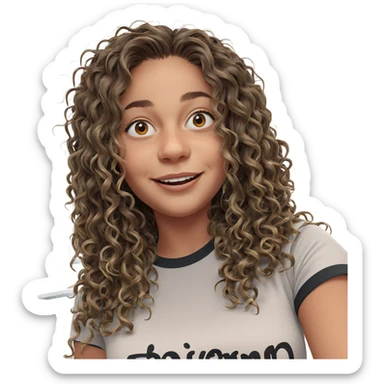 smiling girl by the window sticker