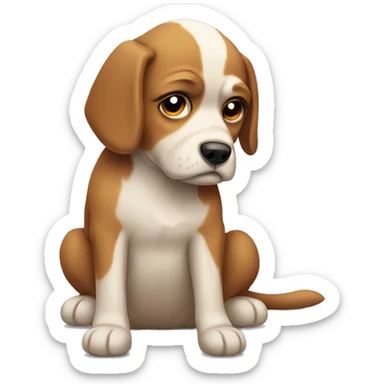 Sad dog sticker