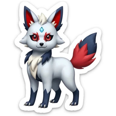 Absol-Zorua-Umbreon-Zangoose-fusion (full body) sticker