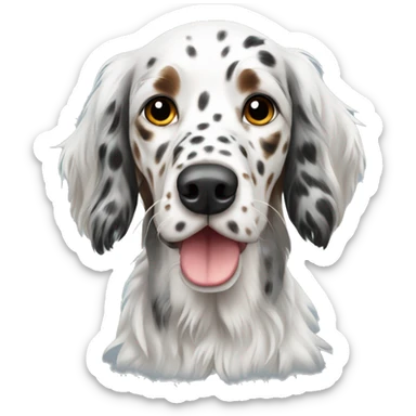 Cute English setter sticker