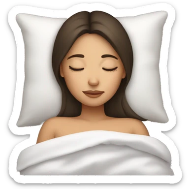 Brunette girl sleeping sticker