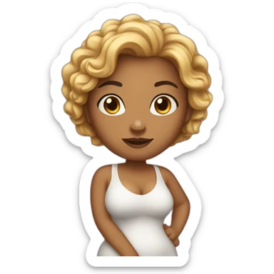 curvy-not-naked-woman sticker