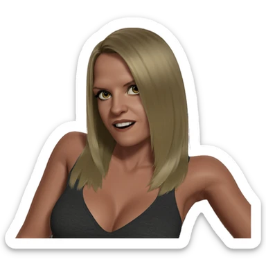 blonde girl parody artwork sticker