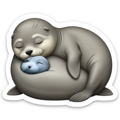 Sleeping seal sticker