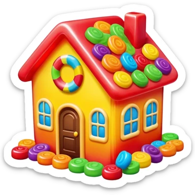 Candy land gummy  house  sticker