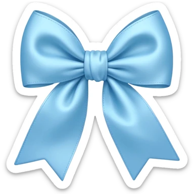 A pastel blue bow  sticker