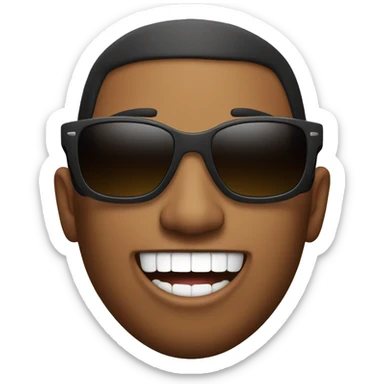 sunglasses guy sticking out tounge sticker