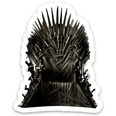 iron throne game of throne sticker