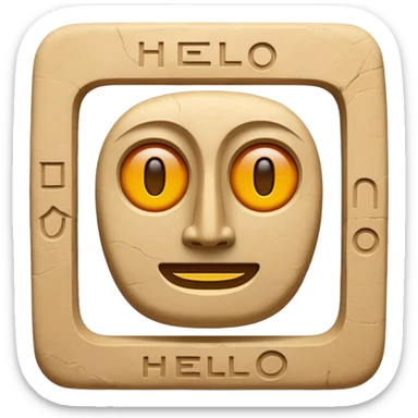 Hieroglyph saying hello sticker