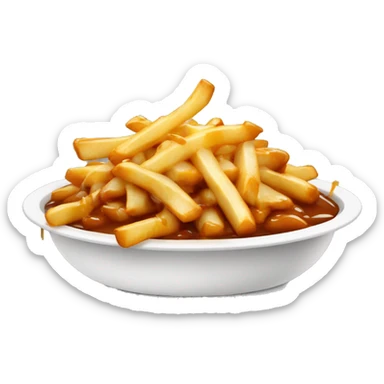 Poutine qui mange du poulet  sticker