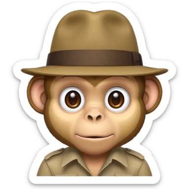 Make an emoji that looks like a monkey in a mafia sticker