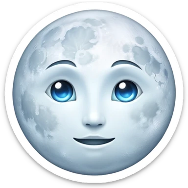 Full moon prayer sticker