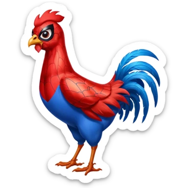 Spiderman but hes a chicken sticker