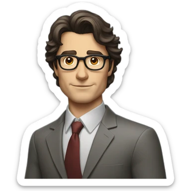 portrait of clark kent with great hair sticker