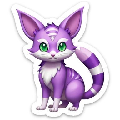Shiny Furret-Purrloin-Espeon-Hybrid (Full body) sticker