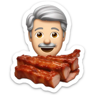Ted lasso eating bbq ribs sticker