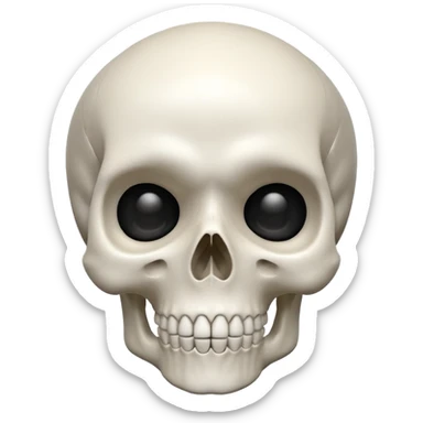 Skull emoji with a mix of surprise emoji sticker
