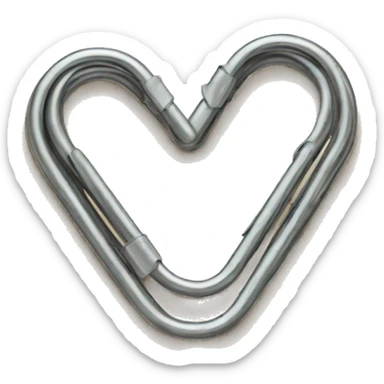 paper clip heart  sticker