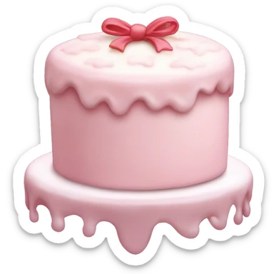 light pink Christmas cake sticker