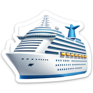 navio cruzeiro cor branca sticker