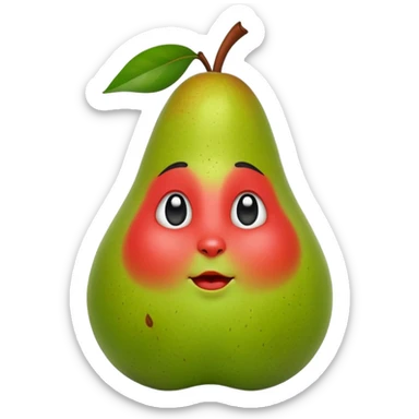 pear with red blush  sticker