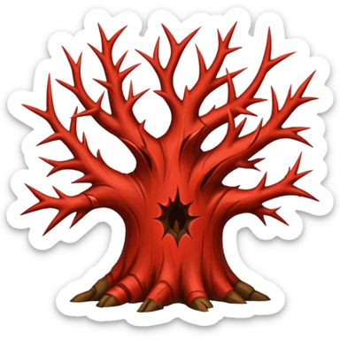 red thorn tree sticker