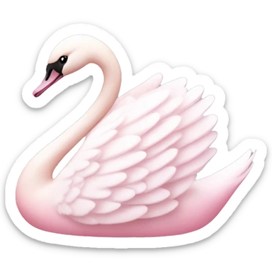 pastel pink swan sticker