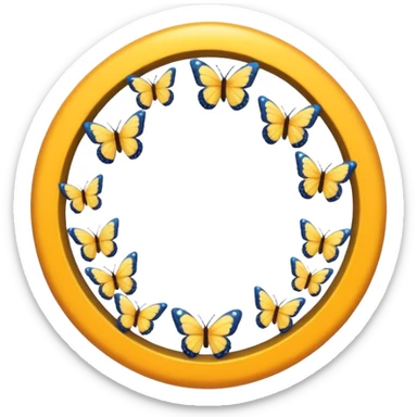 butterfly swarm forming a portal ring sticker