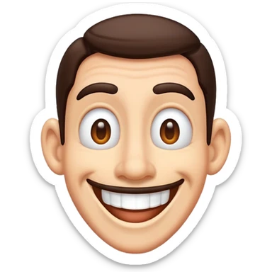 goofy smiling sticker