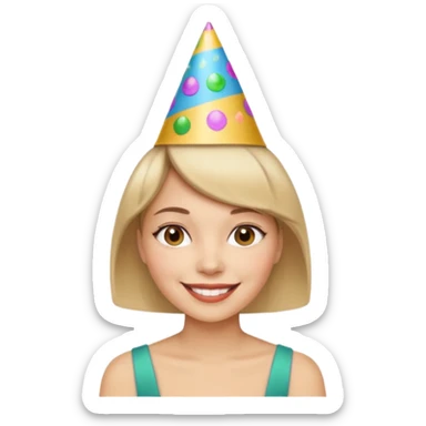 hazme una igual a la anterior pero cámbiale el pelo largo por uno corto no tan corto que le llegue a los hombros  sticker