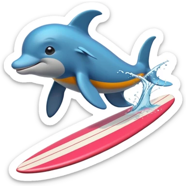 surfing dolfin sticker