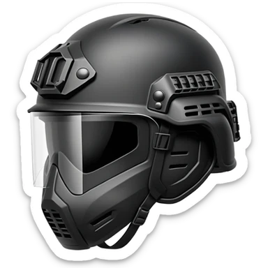 tactical helmet with visor inspired by Killa sticker