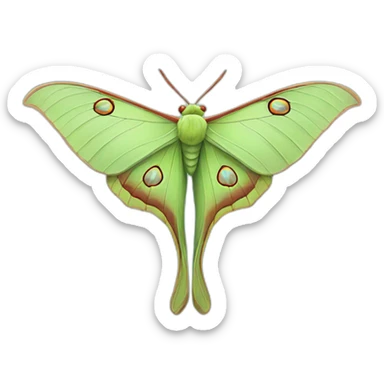 Luna Moth sticker