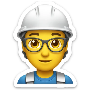 ingeniera con casco blanco  sticker