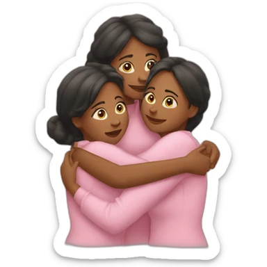 Three sisters hugging sticker