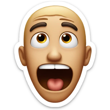 Shocked expression, speechless  sticker