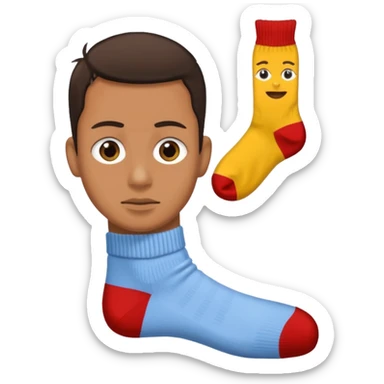 human slave watching a guy socks sticker