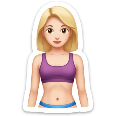 a flat woman stomach sticker