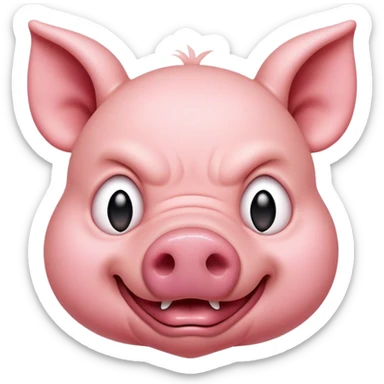 very angry piglet sticker